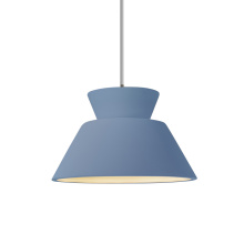 Justice Design Group CER-6420-SKBL-CROM-WTCD - Trapezoid 1-Light Pendant